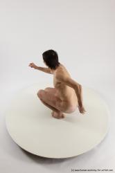 Nude Man White Standing poses - ALL Slim Short Brown Standing poses - knee-bend Multi angles poses Realistic